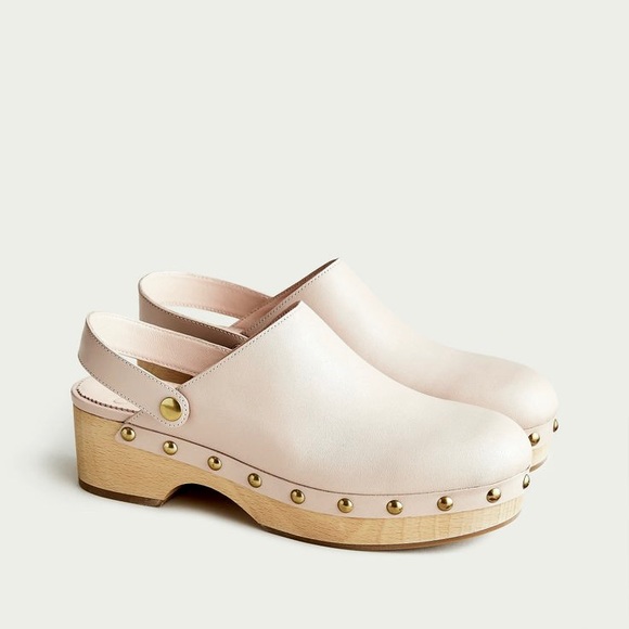 J. Crew Convertible Leather Clogs in Dusty Ivory - Picture 3 of 8